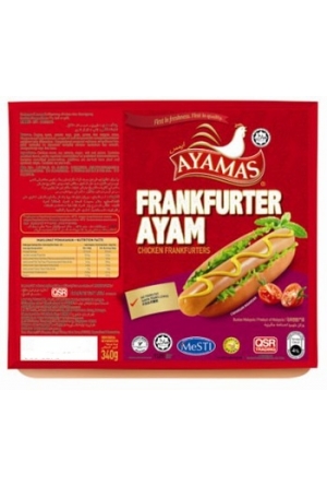 AYAMAS CHICKEN FRANKFURTERS 340G