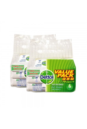 DETTOL A/BACTERIAL WET WIPES V/PCK 